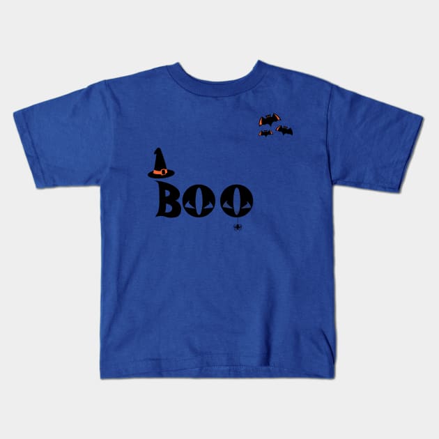 boo Funny Halloween Shirts For Women Kids Men Pumpkin Kids T-Shirt by barwarrior